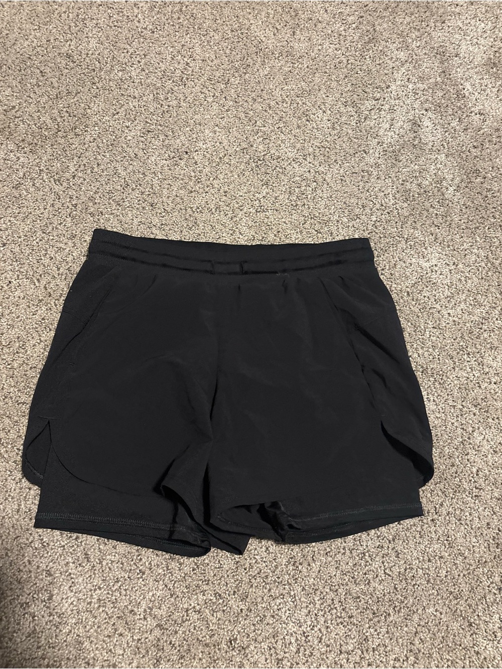 all in motion Black Athletic Running Shorts with Built-In Liner